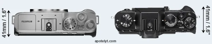 Compare X-A7 versus X-T20 top