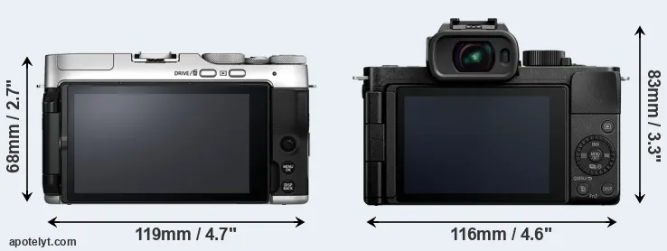 Comparison X-A7 or G110 rear