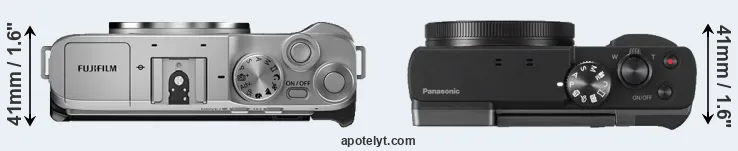 Compare X-A7 versus TZ90 top