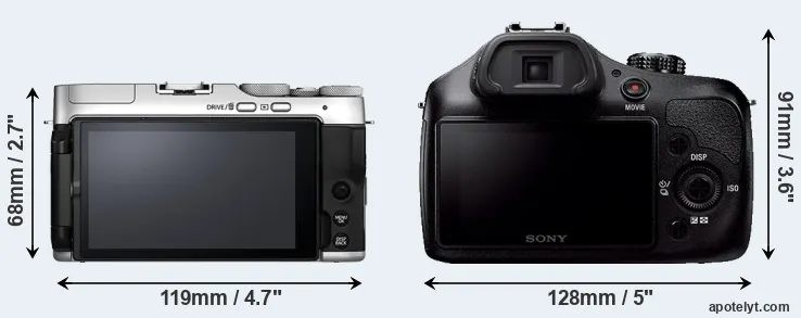 Comparison X-A7 or A3000 rear