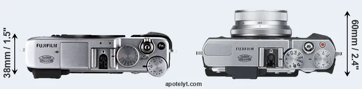 Compare X-E1 versus X30 top