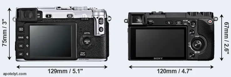 Comparison X-E1 or NEX-7 rear