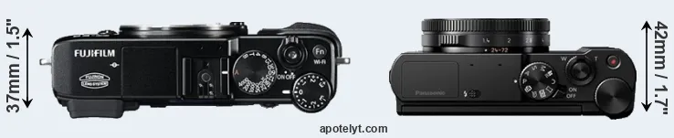 Compare X-E2 versus LX15 top