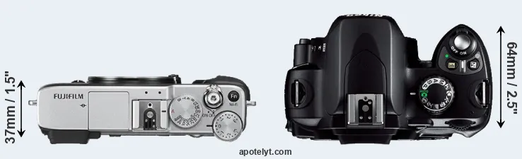 Compare X-E2S versus D40 top