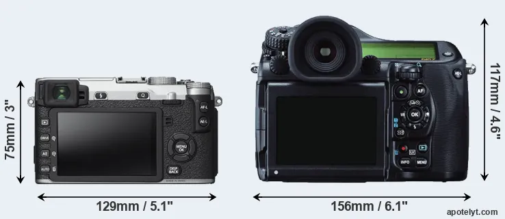 Comparison X-E2S or 645Z rear