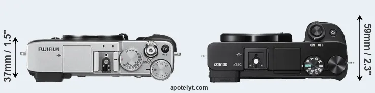 Compare X-E2S versus A6100 top