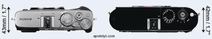 Compare X-E3 versus M Typ 240 top