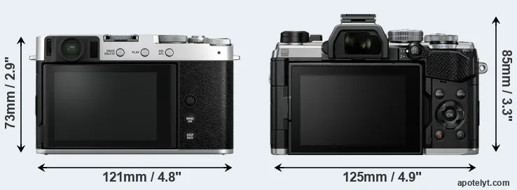 Comparison X-E4 or OM-5 rear