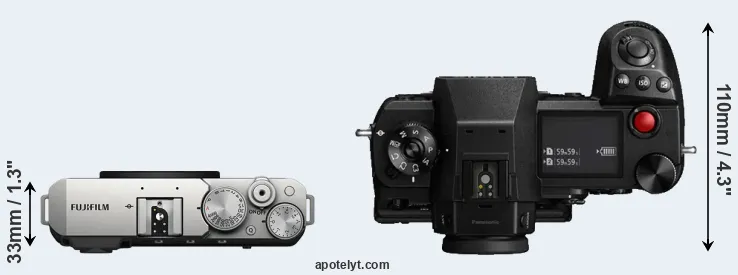 Compare X-E4 versus S1H top