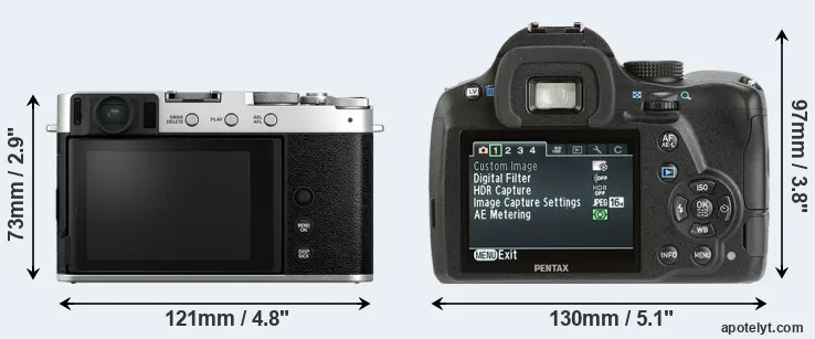 Comparison X-E4 or K-500 rear