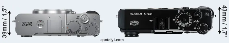 Compare X-E5 versus X-Pro1 top