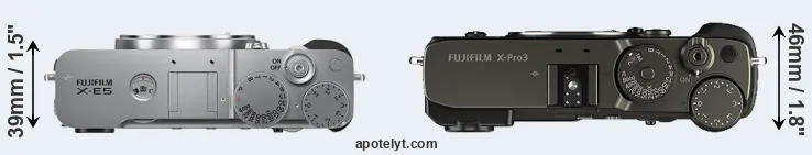 Compare X-E5 versus X-Pro3 top