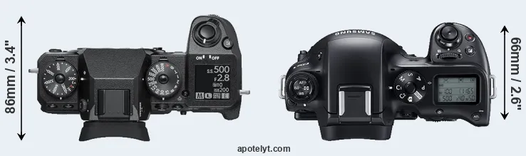 Compare X-H1 versus NX1 top