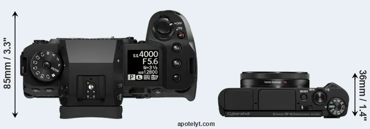 Compare X-H2 versus HX99 top