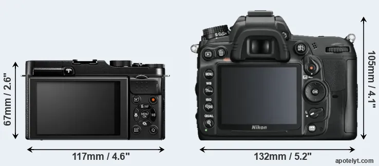 Comparison X-M1 or D7000 rear