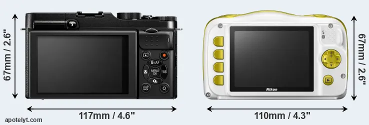 Comparison X-M1 or W150 rear