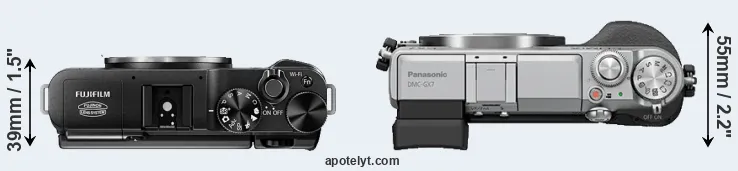 Compare X-M1 versus GX7 top