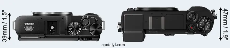 Compare X-M1 versus GX9 top