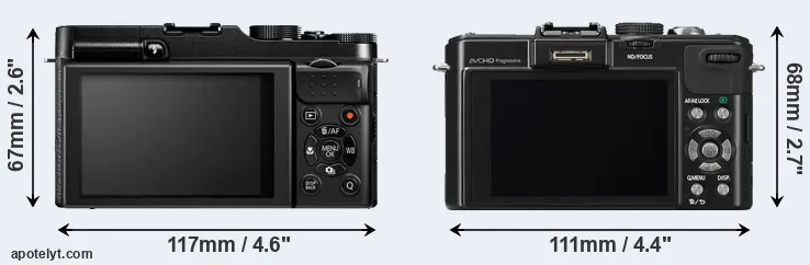 Comparison X-M1 or LX7 rear