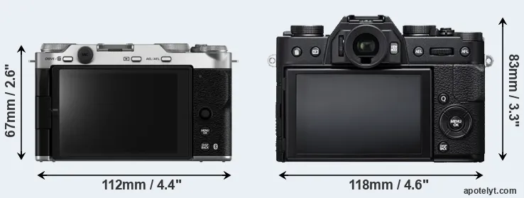 Comparison X-M5 or X-T20 rear
