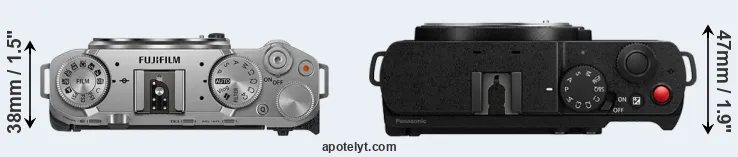 Compare X-M5 versus S9 top