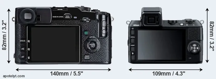 Comparison X-Pro1 or V2 rear