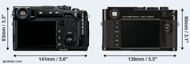 Comparison X-Pro2 or M Typ 262 rear