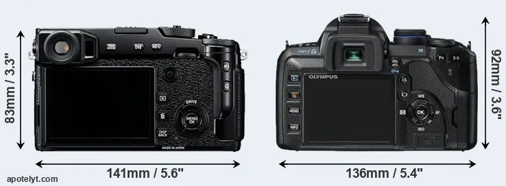 Comparison X-Pro2 or E-520 rear