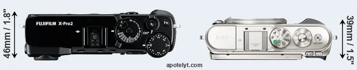 Compare X-Pro2 versus E-PL9 top