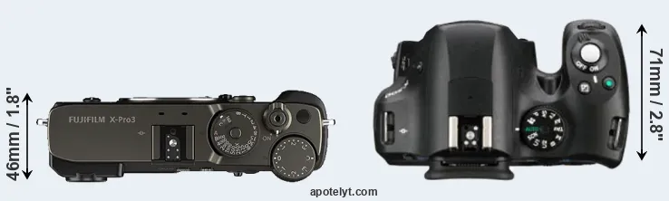 Compare X-Pro3 versus K-500 top