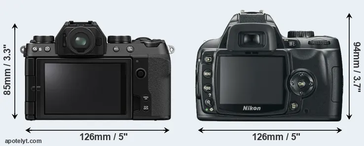 Comparison X-S10 or D60 rear