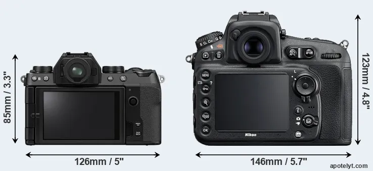 Comparison X-S10 or D810 rear