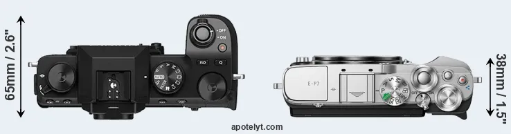 Compare X-S10 versus E-P7 top