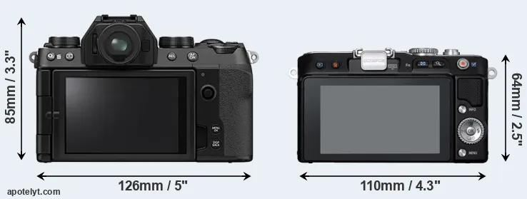 Comparison X-S10 or E-PL3 rear