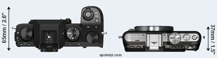 Compare X-S10 versus E-PL3 top
