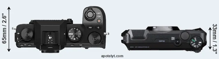 Compare X-S10 versus WG-8 top