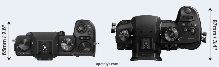 Compare X-S20 versus GH5 top