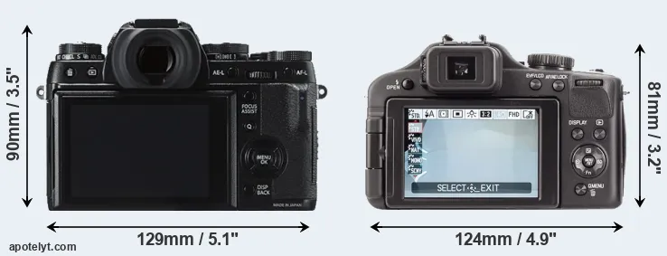 Comparison X-T1 or V-LUX 3 rear