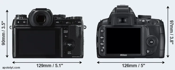 Comparison X-T1 or D3000 rear