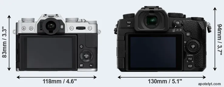Comparison X-T10 or G90 rear