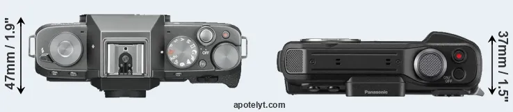 Compare X-T100 versus FT7 top
