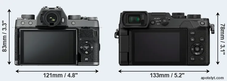 Comparison X-T100 or GX8 rear