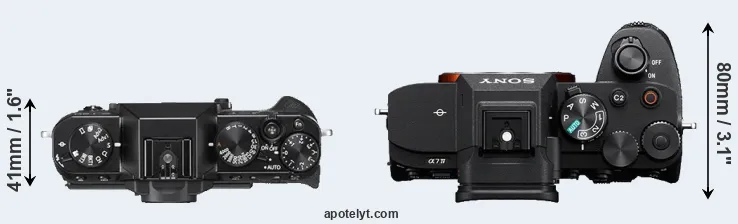 Compare X-T20 versus A7 IV top