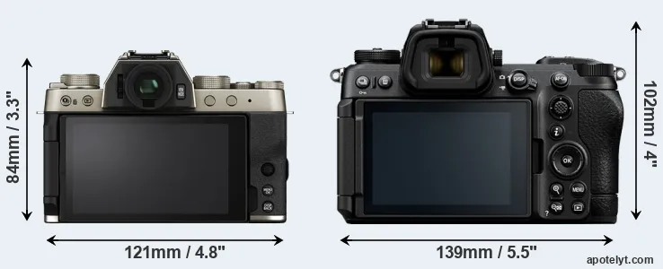Comparison X-T200 or Z6 III rear