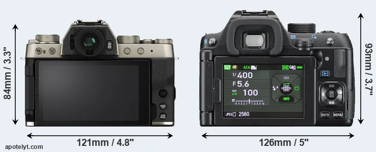 Comparison X-T200 or K-70 rear