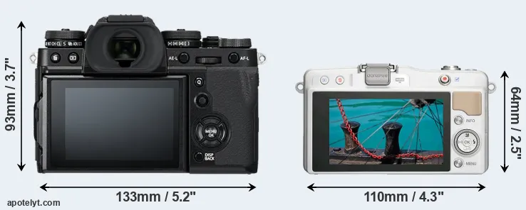 Comparison X-T3 or E-PM2 rear