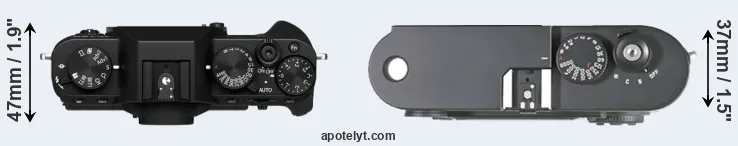 Compare X-T30 II versus M8 top