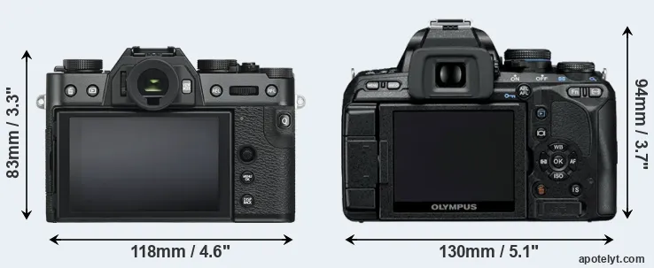 Comparison X-T30 or E-600 rear