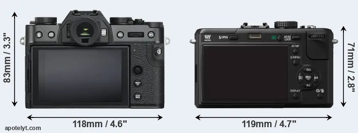 Comparison X-T30 or GF1 rear