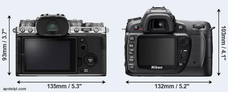 Comparison X-T4 or D80 rear
